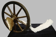 "The Arrest" bronze and gold leaf, 12x24x11"