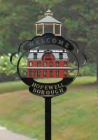 Welcome Hopewell Borough Sign (5) - 10'H x 3'W x 6”D