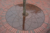 8' Diameter Steel Tree Grates (12) for Albert Hinds Plaza, Princeton NJ