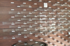 Architect: Arthur Chabon. Memorial Wall with aluminim and LED components.