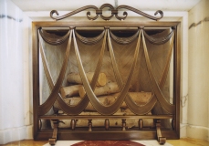 Architect: William T. Georgis. Bronze firescreen.