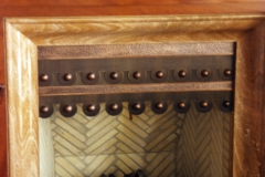 Architect: Ike and Kliggerman. Bronze fireplace apron.