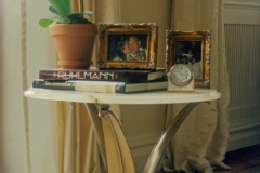 Architect: William T. Georgis. Bronze and onyx table.