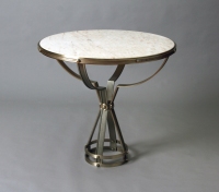 Foyer Table, nickel-silver and marble