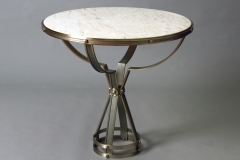Foyer Table, nickel-silver and marble