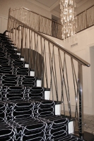 Architect: Warren Meister. Polished stainless steel railing.