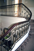Architect: Ingrao. Nickel-silver and bronze railing.