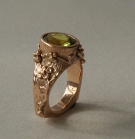 14K gold and chrysoberyl