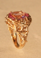 14K gold and morganite