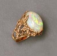 14K gold and opal