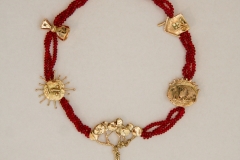 14K gold and spinelle