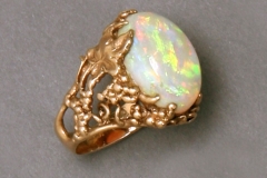 14K gold and opal