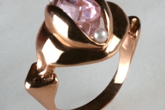 14K gold, kunzite, and pearls