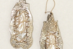 sterling silver, pearl, and gold wire