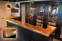 Design by Firedance Studio, LLC. Brass bar top.