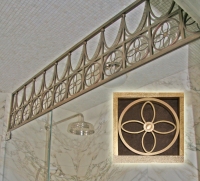 Architect: Ike Kliggerman &amp; Barkley. Brass shower vent with detail.
