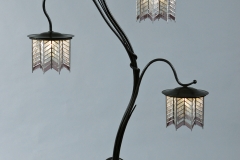 "Bayou Willow" steel and leaded glass