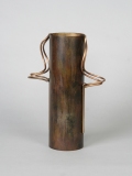 Vase with Wavy Handles - bronze, brass - 13"H x 9.5"W x 4”D