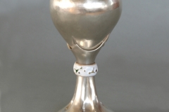Goblet with Ring - sterling silver, enamel - 6.5"H x 3.5"Diam.