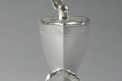 "The Bad Guys" (sugar bowl) - sterling silver, paint - 12"H x 4.5"Diam.