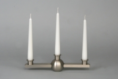 Candlabra 1/1 - tinned brass - 3"H x 12"W x 2.5"D