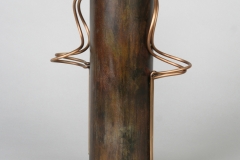 Vase with Wavy Handles - bronze, brass - 13"H x 9.5"W x 4”D