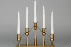 Candlabra 1/1- brass - 9"H x 14"W x 2"D