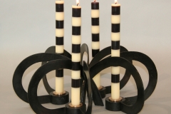 Candlabra - steel, brass - 9"H x 18"Diameter