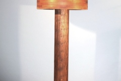 "Buddah Bell", wood, 79" x 28" x 28"