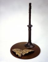 "Vigil: Lucifer Makes His Trade" bronze, 20x10x10"