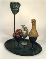 "The Cocktail Hour" bronze, 16x18x18"