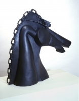 "War Horse" bronze, 29x32x8"