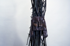 "A Temporary Solution to a Nightingale" bronze, 30x10x10"