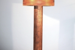 "Buddah Bell", wood, 79" x 28" x 28"